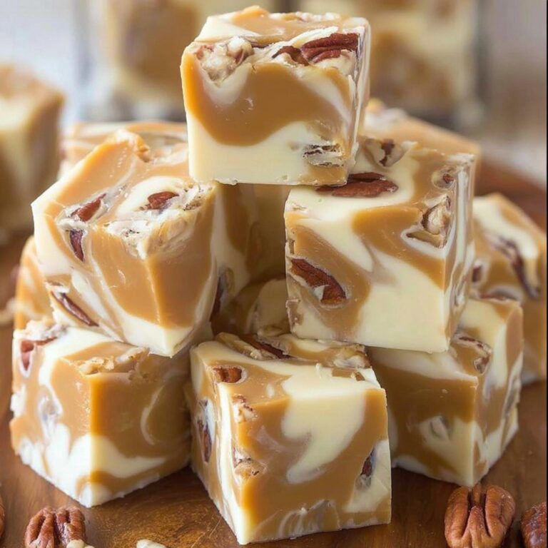 No-Bake Caramel Pecan Fudge Squares