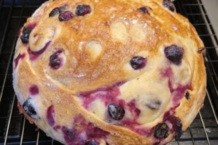Blueberry Lemon Cream Cheese Sourdough Bread