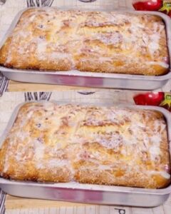 Moist pineapple sheet cake with cream cheese frosting