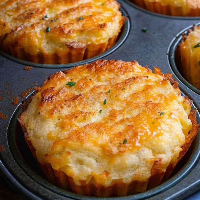 The Golden Comfort of Cheesy Mashed Potato Muffins