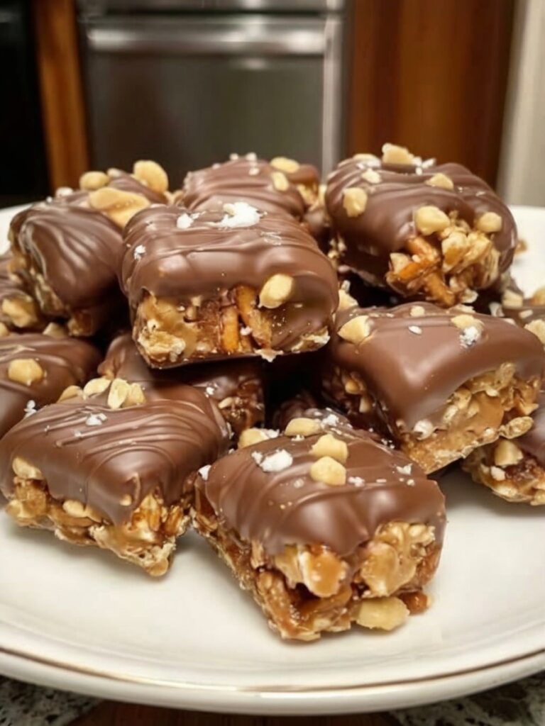 No-Bake Peanut Butter Pretzel Clusters
