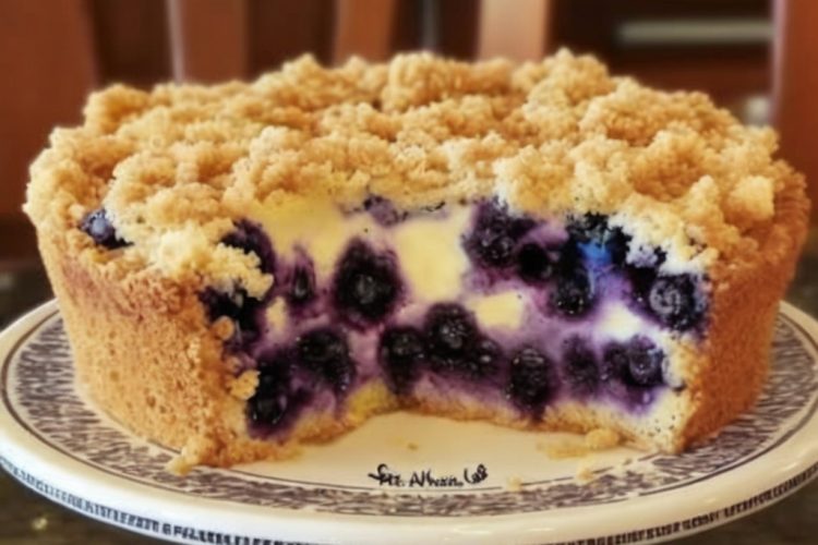 The Velvet Berry Patch: Sherry’s Blueberry Cream Cheese Crumb Cake