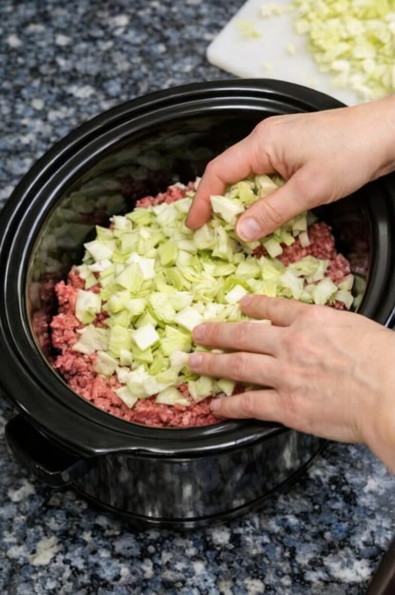 Slow Cooker 5-Ingredient Amish Unstuffed Cabbage