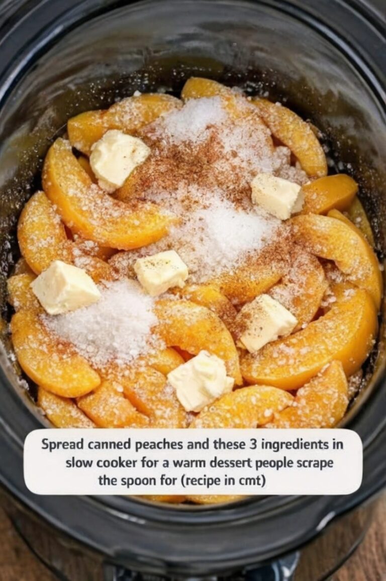 The Sunny Simplicity of Slow Cooker Peach Dump Cake