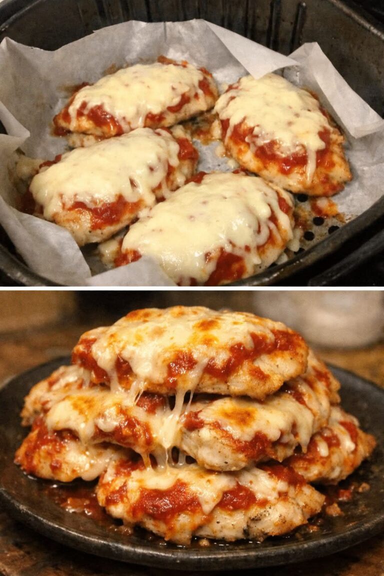 3-Ingredient Air Fryer Cheesy Mozzarella Chicken: Fast, Juicy & Foolproof