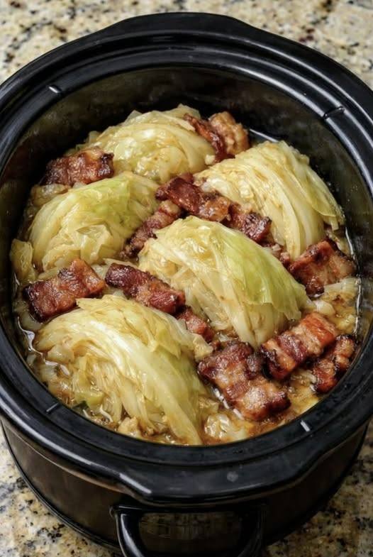 Slow Cooker Braised Cabbage and Bacon: A Humble Dish with Deep Flavor
