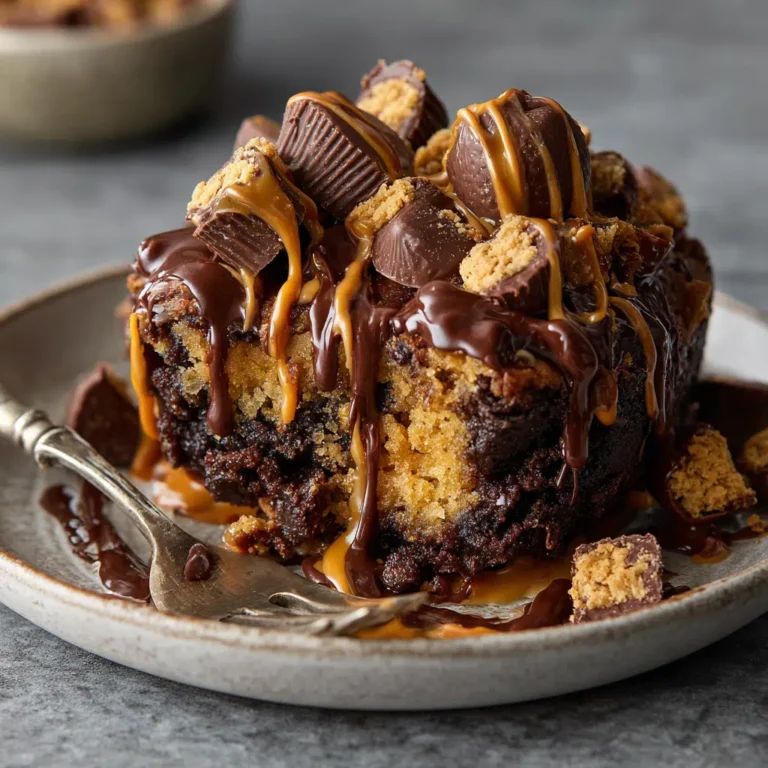 Peanut Butter Cup Dump Cake
