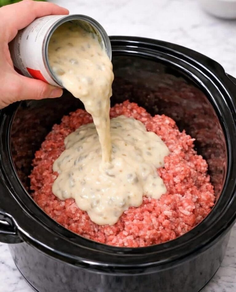 Easy Cream of Mushroom Soup Over Hamburger Patties (Best Comfort Food Dinner)