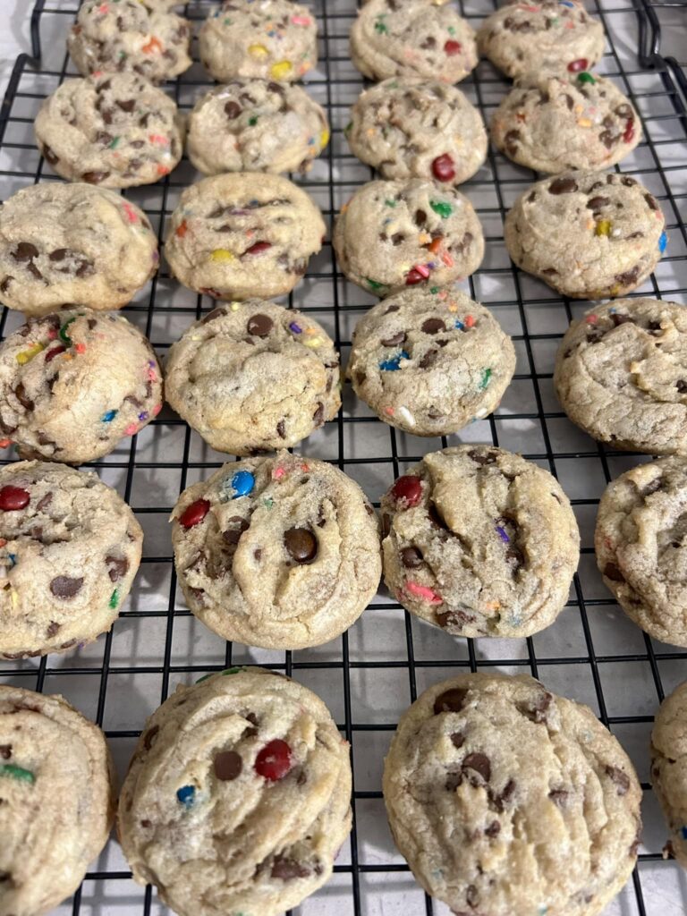 Soft Mini M&M Cookies
