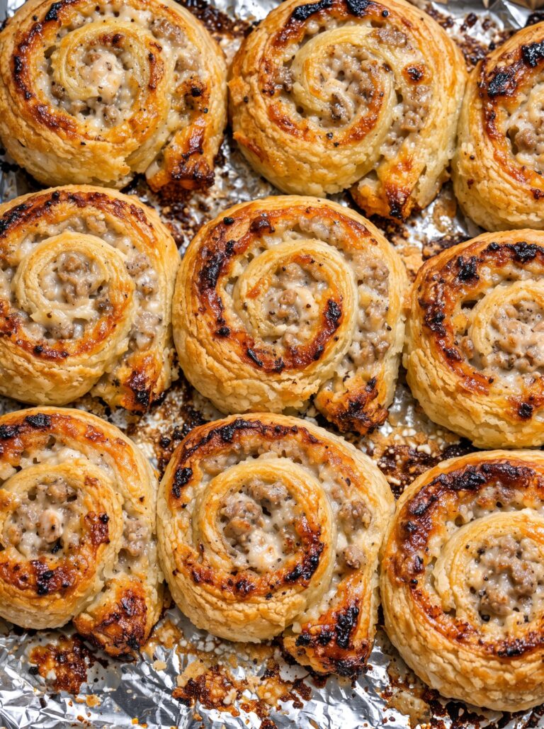 Southern 4-Ingredient Creamy Sausage Pinwheels
